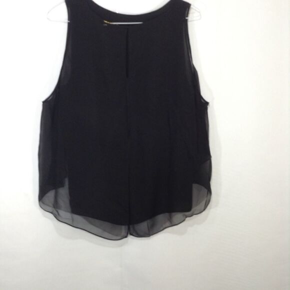 Kobi Halperin Satin Sheer Long Sleeve Blouse Black Silk Tania Blouse New Size XL - Picture 2 of 7